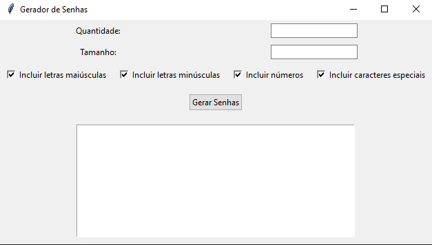 Gerador de Senhas